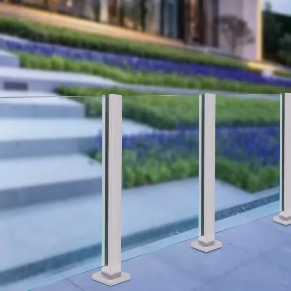 Glass Railing Post, 304 Stainless Steel Balustrade for Balustrade Balcony Deck Stairs, Cannot Add Handrail Version